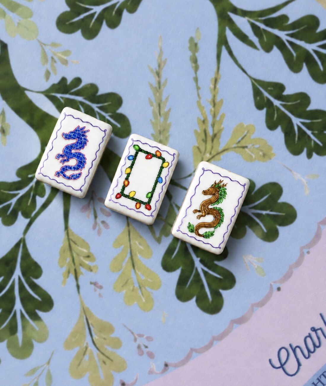 The Heights mahjong set on a table
